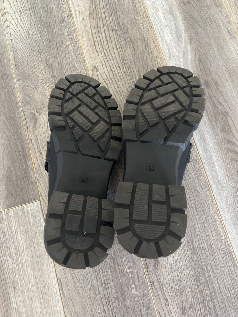 Black Lug-Sole Penny Loafers for Women - Picture 5 of 7